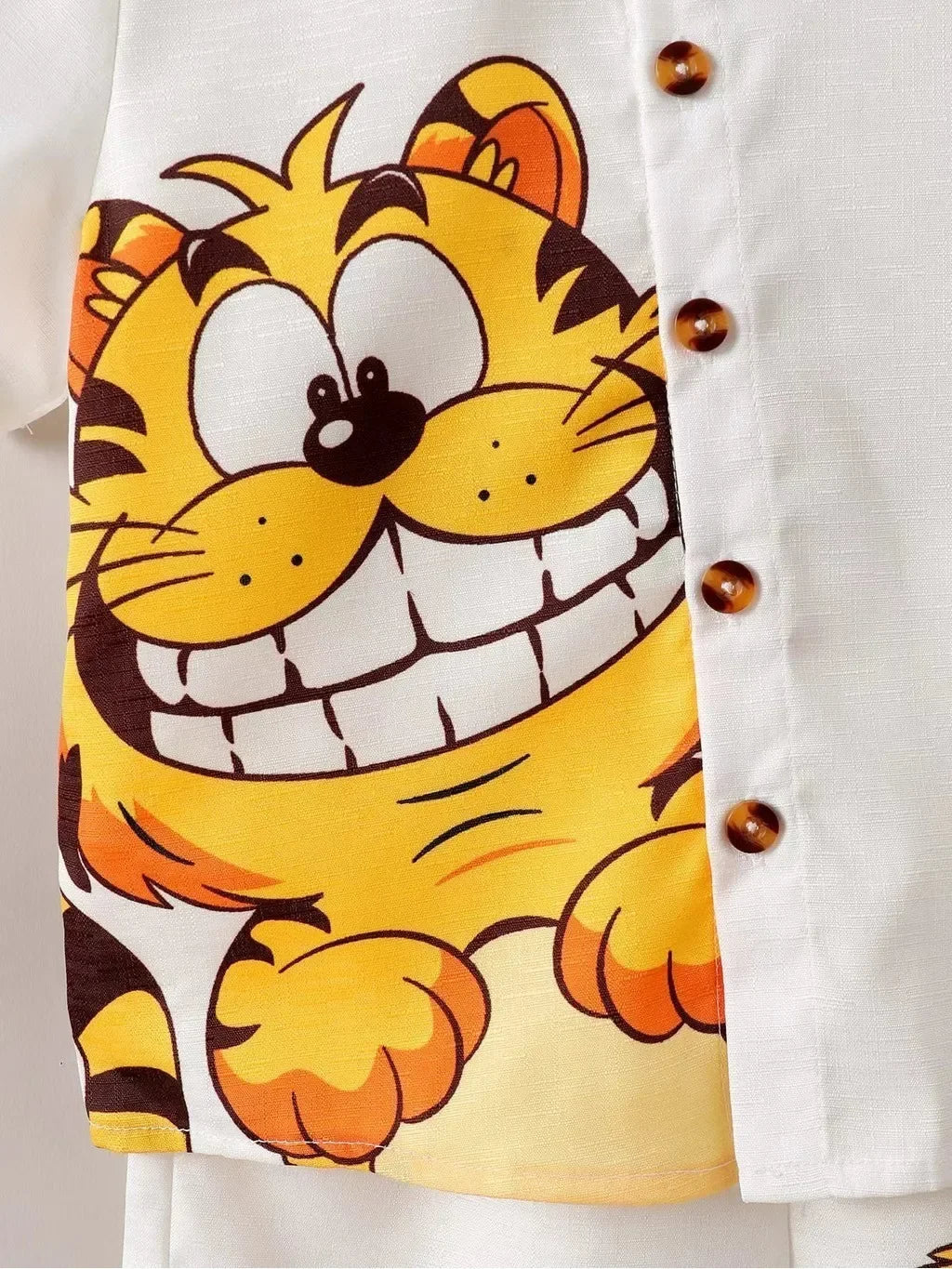 2PCS Summer Kid Boy Gentlemen Clothes Set Cartoon Pattern Lapel Collar Top with Shorts Birthday Party Wear for Toddler 1-6 Years