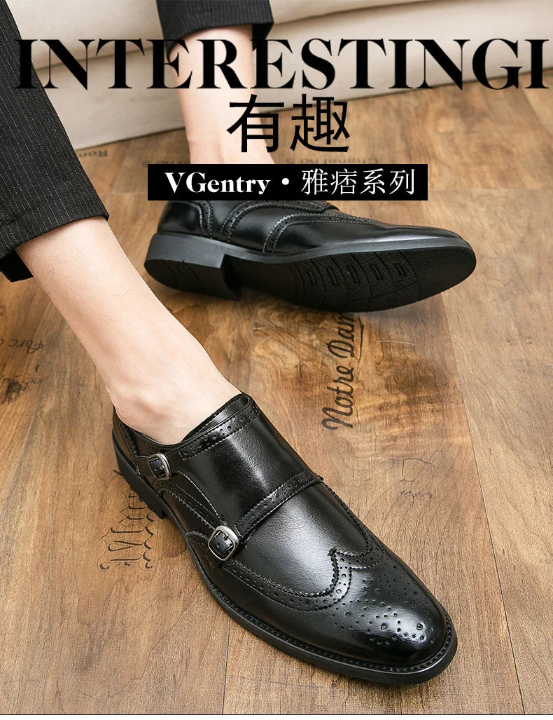Formal Leather Shoes For Men Classic Casual Business Shoes Men High Quality Men's Dress Shoes Wedding Offcie Social Brogues Shoe