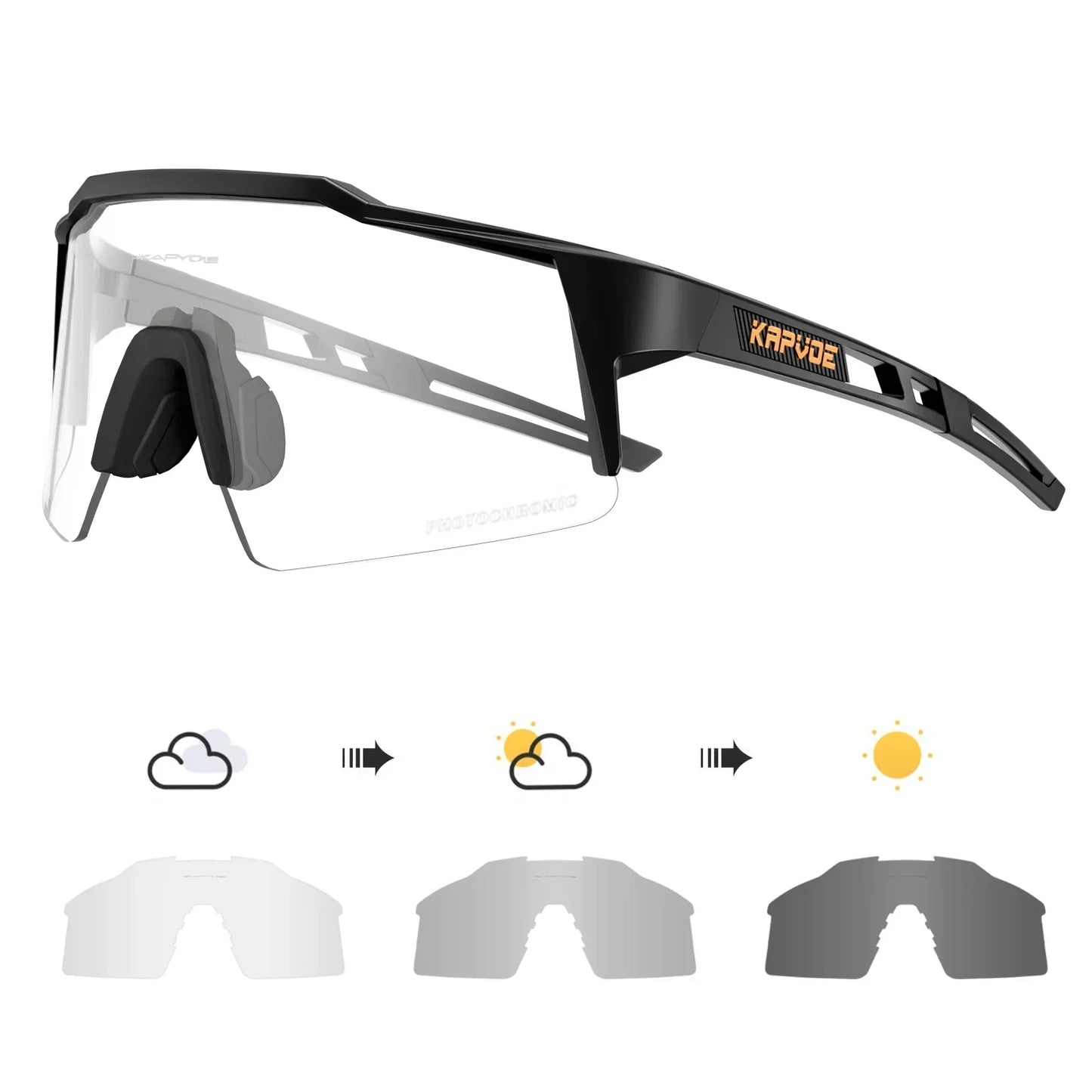 Photochromic Cycling Sunglasses for Men Women Bike Glasses Riding Driving UV400 Mountain Bicycle Goggles Eyewear Sports
