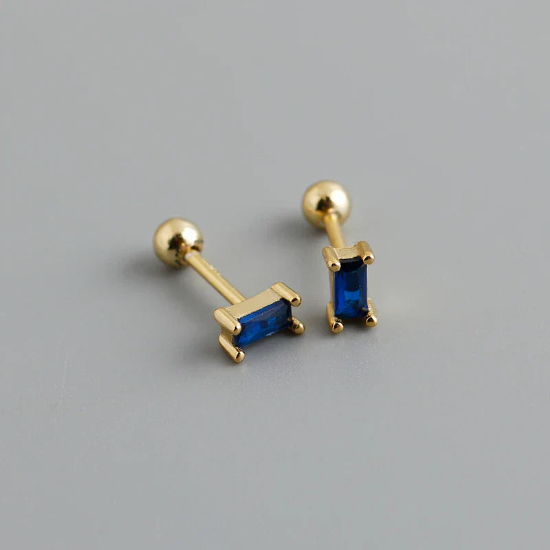 925 Sterling Silver Fashion Korean Petal Screw Bead Stud Earrings for Women Charm Ear Bone Piercing Jewelry Accessories