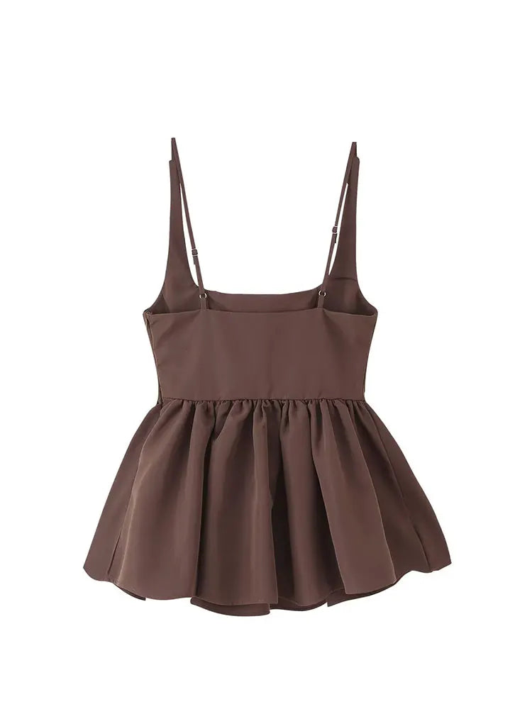 2025 Summer Women's Casual Top Short Tops For Women Ladylike Style Sling Tops Sleeveless Short Top Streetwear
