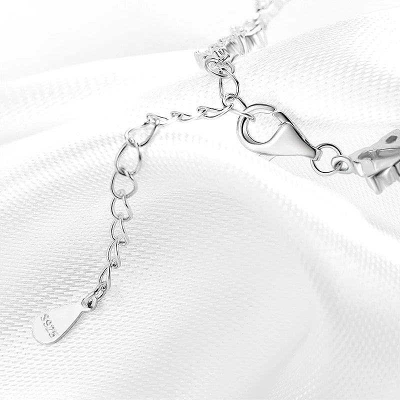 Full Diamond Moissanite Bracelets for Women Sparkling Girls Luxury Chains 100% 925 Sterling Silver Jewelry Plated 14K
