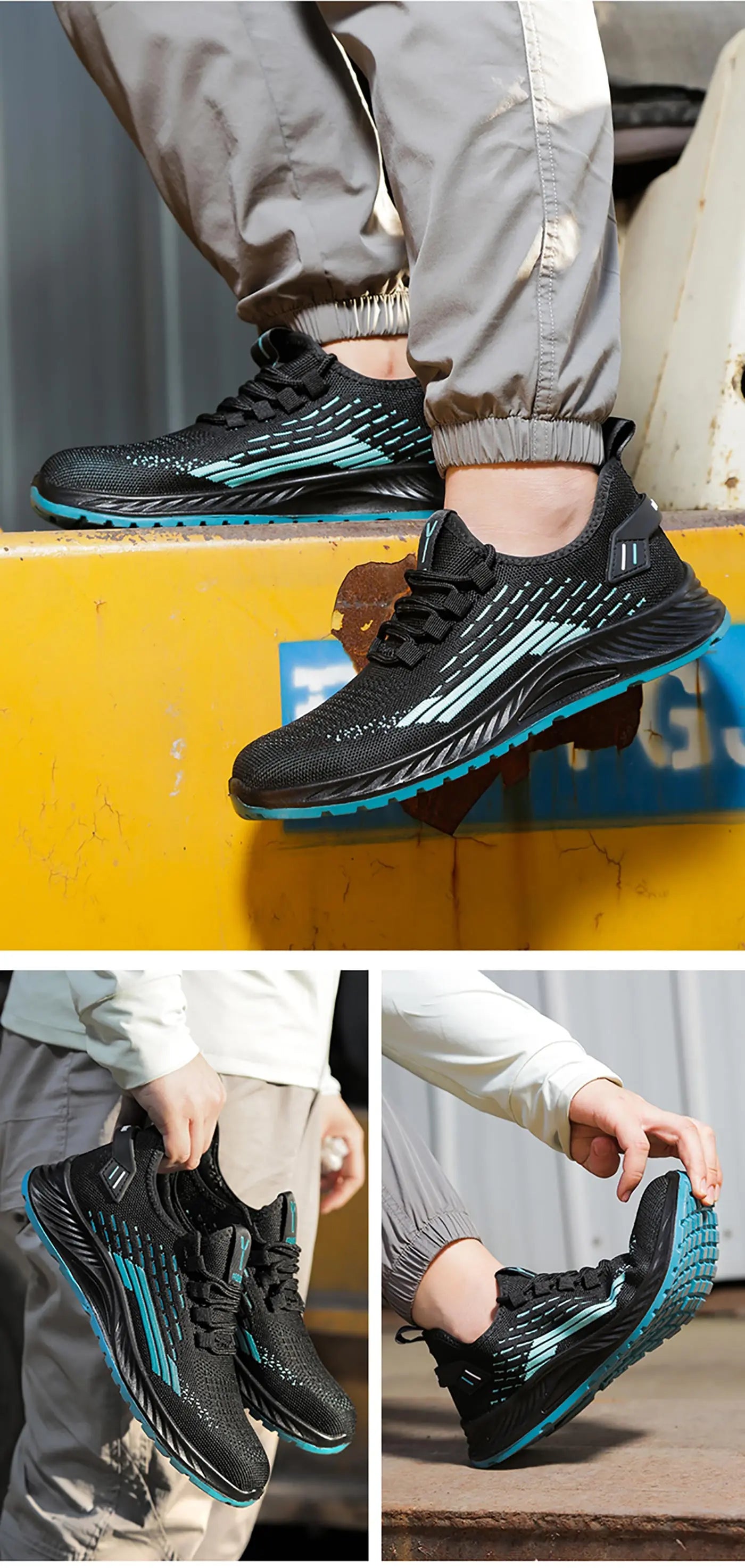 Summer New Breathable Insulated Safety Shoes Anti smashing, Anti piercing, Wear resistant Work Shoes