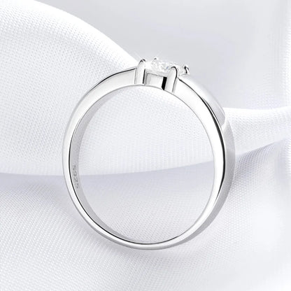D Color 0.5CT 1CT Moissanite Ring for Men 925 Sterling Silver Simulation Diamond Wedding Band Classic Round Cut with