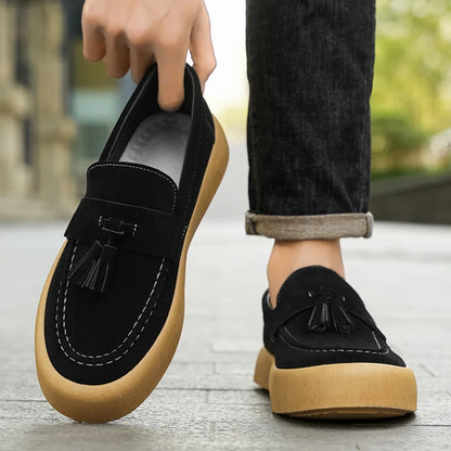 New autumn men's bean shoes British style loafers fashionable men's casual single shoes