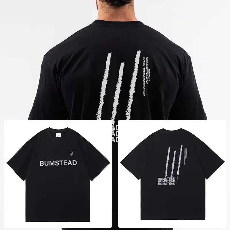 Fitness Men's Cotton T-Shirt Muscle Running Short Sleeve Crew Neck Summer Collection Sweatshirt for Men Oversized