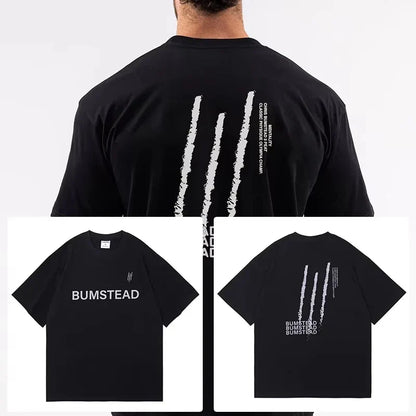 Fitness Men's Cotton T-Shirt Muscle Running Short Sleeve Crew Neck Summer Collection Sweatshirt for Men Oversized