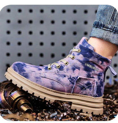 2025 New Fashion Women's Safety Shoes Smashing Steel Head Puncture Proof Kevlar Street Outdoor Light Women's Work Boots
