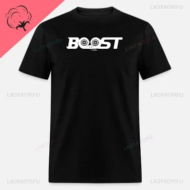 New Boost Turbo Engine Printing T-Shirt Car Parts Funny Mechanic Cotton Teemen 2024 Summer Fashion Top Personality Mans Clothing