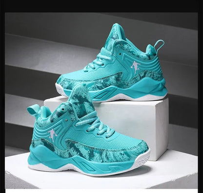 2025 Basketball Shoes for Kids Sneakers New Boys Brand Thick Sole Non-slip Children Sports Shoes Child Boy Basket Trainer Shoes