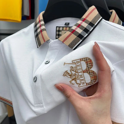 Luxury brand short sleeve men's polo shirt hot selling in summer classic embroidery high-end breathable cotton golf top T-shirt