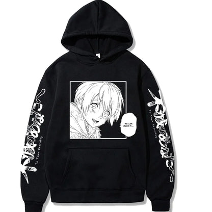 Japanese Anime Fushi We Can Make It To Your Eternity Men's Hoodie Sweatshirt Fashion Brand Design Pullover Fleece Streetwear Top