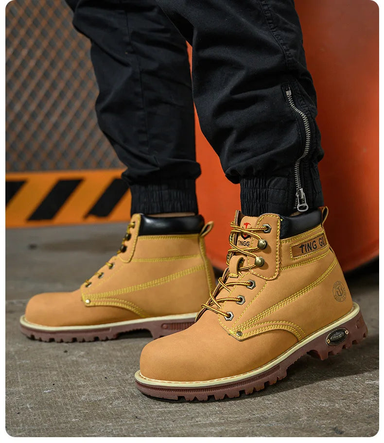 Four Season Labor Protection Shoes Anti Smashing Anti Piercing Steel ToeCap Anti Slip SafetyShoesWear-resistant Protective Shoes