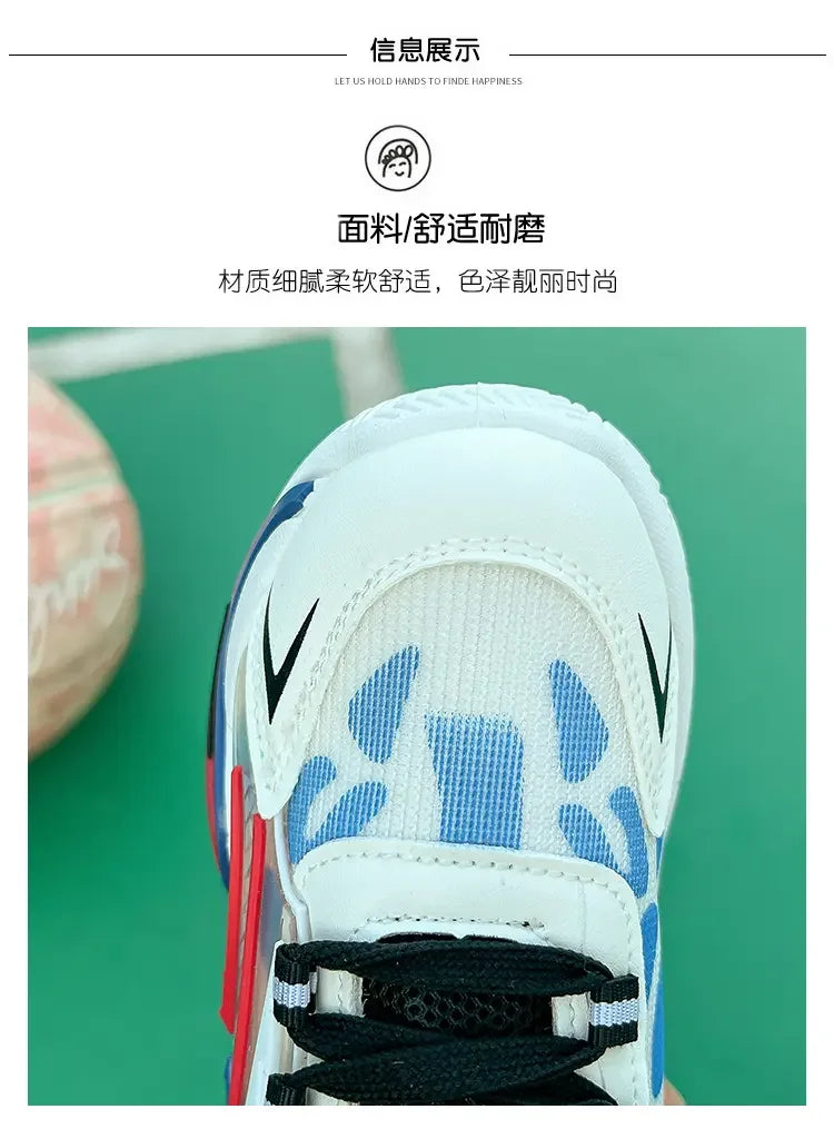 Kids Sneakers Breathable Mesh Sports Shoes for Children Boys Lightweight Basketball Shoes 2025 New Casual Sneakers Boys Trainers