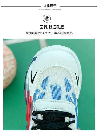 Kids Sneakers Breathable Mesh Sports Shoes for Children Boys Lightweight Basketball Shoes 2025 New Casual Sneakers Boys Trainers