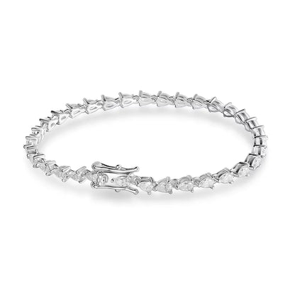 D VVS1 Pear Cut Moissanite Tennis Bracelet Diamond GRA s925 Sterling Silver 18k Dainty Tennis Bracelets for Women Man