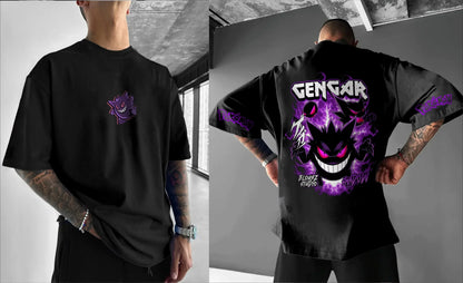 Print T-shirt 2025 Summer New Men's Street Wear Loose Casual Trend Versatile Children's Parent-child Wear Top