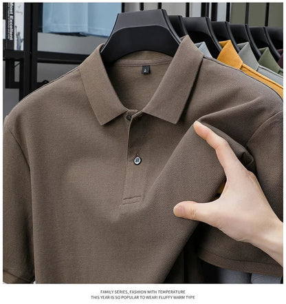 20 Colors Men's 100% Cotton Polo Shirt - Summer Casual Breathable Tee,Ideal for Golf and Sports,Business Casual,Silk-Like Finish