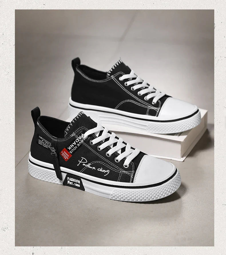 Men's plus size casual Canvas shoes summer soft-sole non-slip outdoor walking shoes fashion youth sports board shoes flat shoes