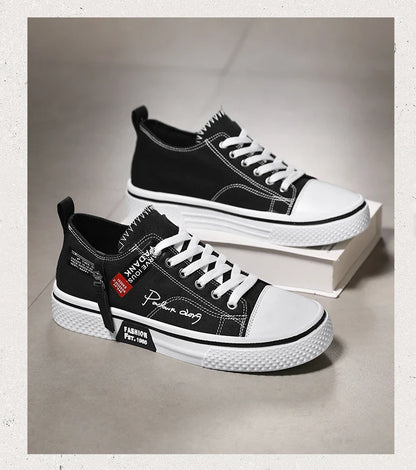 Men's plus size casual Canvas shoes summer soft-sole non-slip outdoor walking shoes fashion youth sports board shoes flat shoes