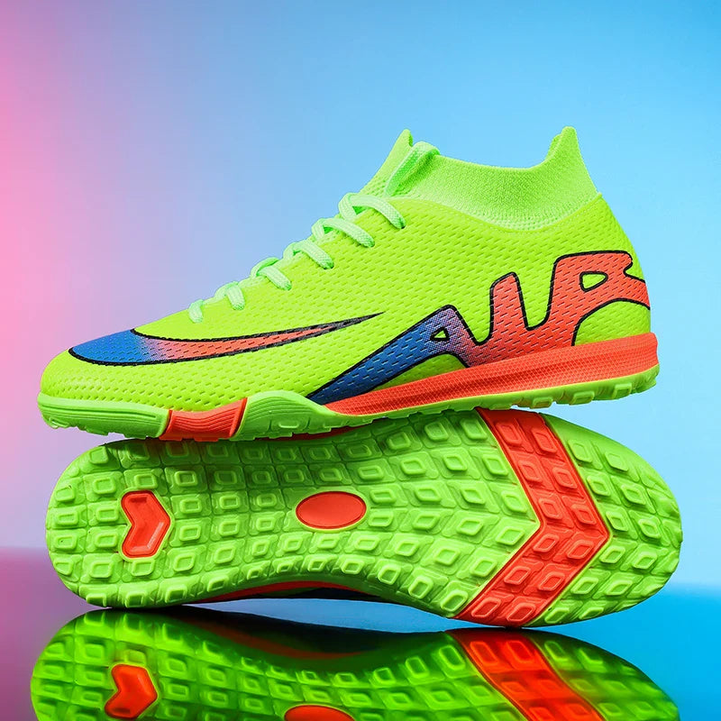 New Men Football Boots Cleats High-top Sneakers High-quality Non-Slip Indoor Soccer Shoes Futsal Grass Match Hot-selling Outdoor