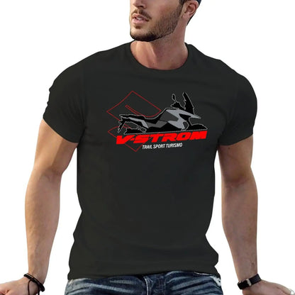 VSTROM TOURISM RED T-Shirt hippie clothes for a boy anime clothes cheap stuff vintage t shirt men