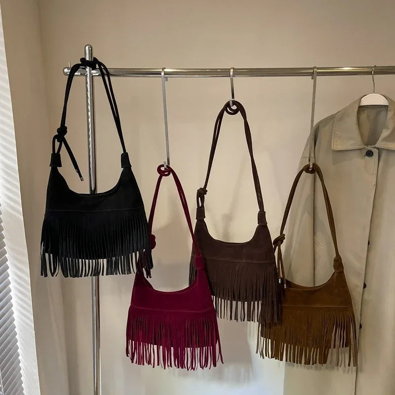 Fringed Interior Compartment Tote Bags Sewing Thread Large Capacity 2024 Hot Sale Bags for Women Zipper Pu Women's Handbags