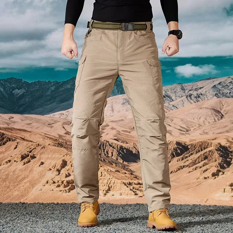 Men Casual Cargo Pants 2025 New Male Summer Tactical Wear Resist Quick Dry Outdoor Trousers Multi Pockets Hike Work Trousers