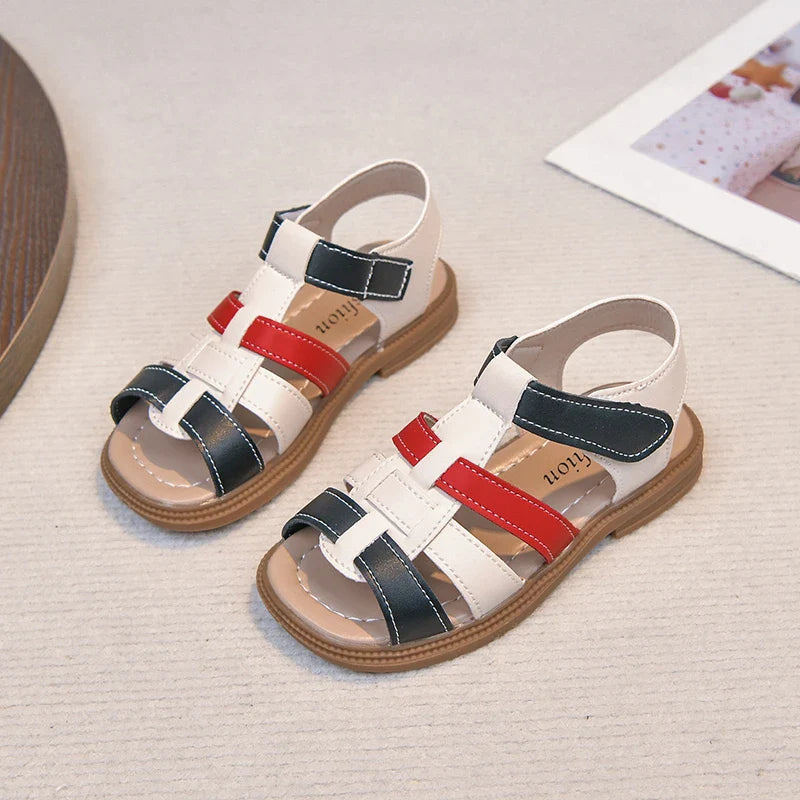 Kids Summer Sandals for Boys Girls Unisex Fashion Open Toes All Match Size 21-30 Children Beach Shoes Anti-skid Breathable Soft