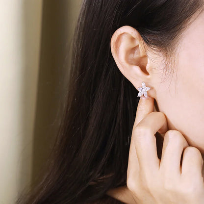 100% 925 Sterling Silver Sparkling High Carbon Diamond Earrings For Women Wedding Engagement Party Fine Jewelry Wholesale