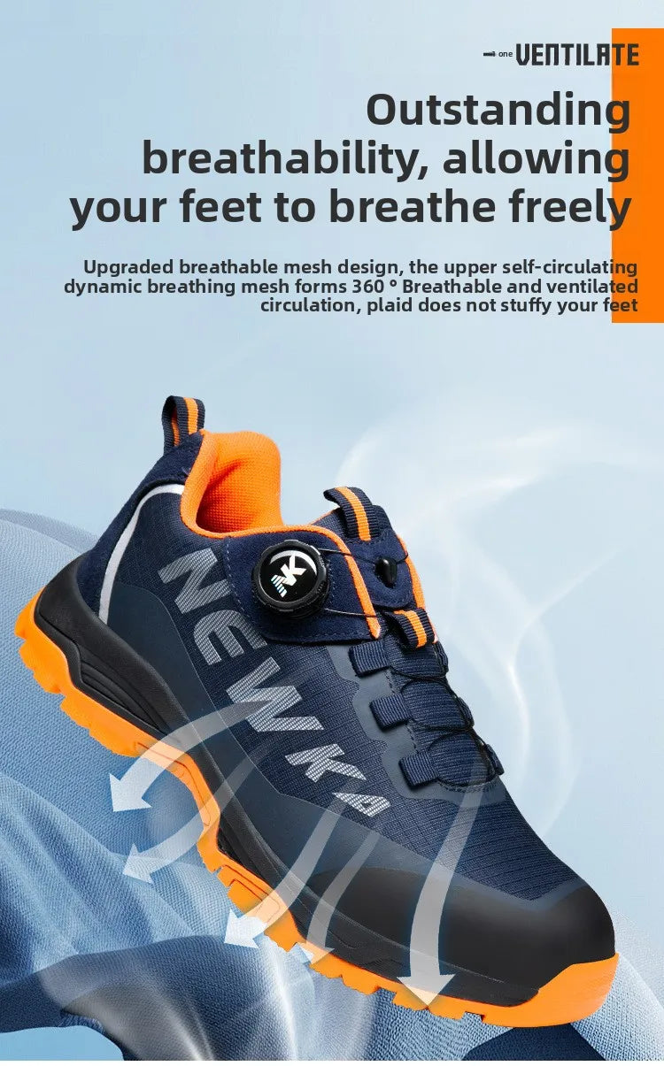 Labor Protection Shoes Anti Smashing AntiStabbingAnti Slip Protection Steel ToeShoes Wear-resistantShoes Men's Safety Work Shoes
