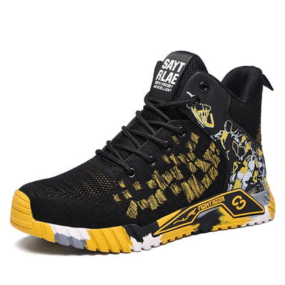 Indestructible Steel Toe Safety Shoes Anti-Puncture Men's Work Shoes Lightweight Slip Resistant Abrasion Resistant Work Boots