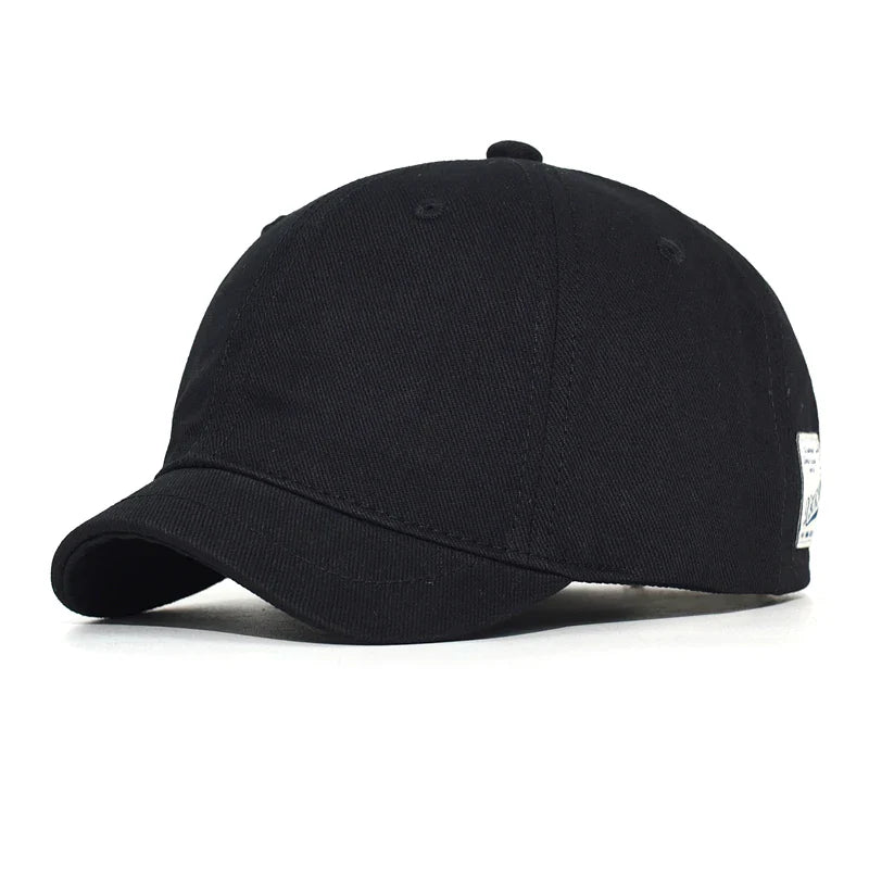 Short Brim Cotton Baseball Cap Men Women Casual Vintage Dad Hat Adjustable