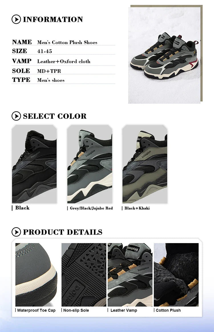 New Men's Shoes Outdoors Walking Sneakers Waterproof Shoes Comfort Tenis for Men Non-Slip