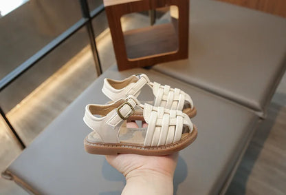 Kids Sandals 2026 Summer Sandals for Boy Fashion Children Cut-Outs Beach Shoes Braided Style Causal Walking Flat Sandals