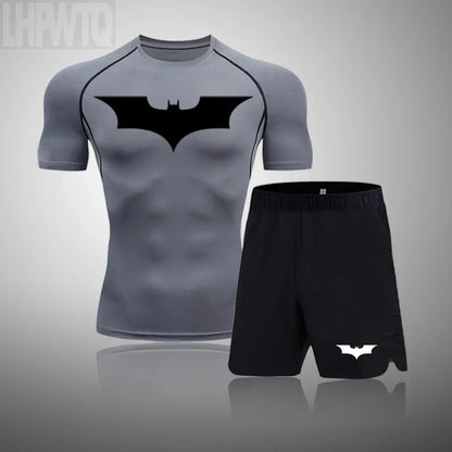 2024 Men's Running Fitness Sportswear Athletic T-Shirt Training Gym Clothes Sports Suits Workout Jogging Rashguard Men's Kit