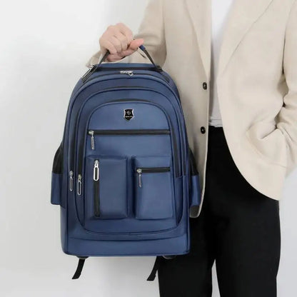Large Capacity Travel Backpack With Wheels Hidden Pull Rod Waterproof Carry On Luggage Weekend Travel Bag For Men Business Trip