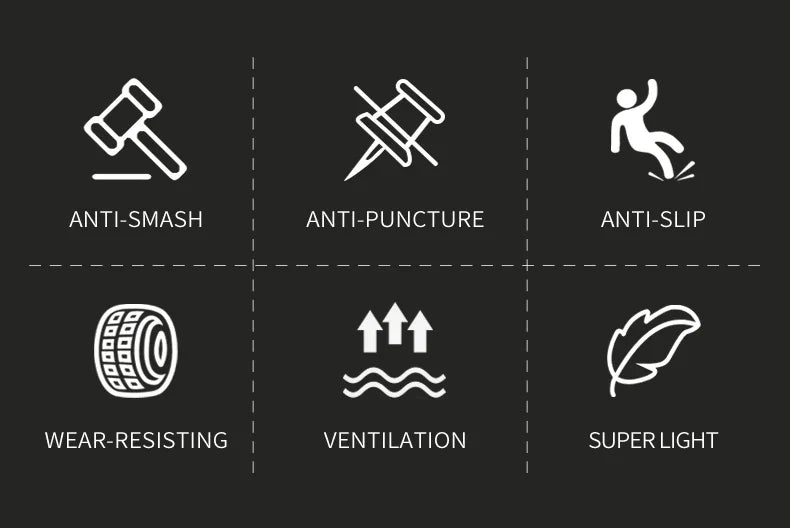 Safety shoes, breathable lightweight work shoes, puncture-resistant and smash-proof protective shoes, steel-toe shoes