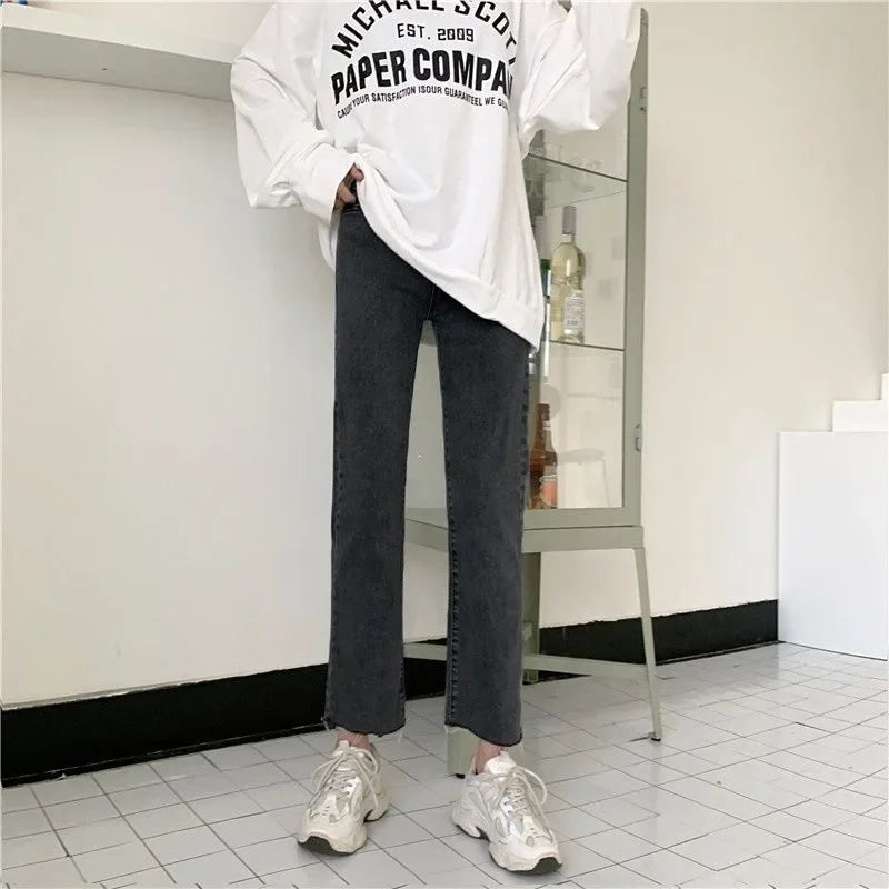 Women's Loose Straight Slimming Student Versatile Pants
