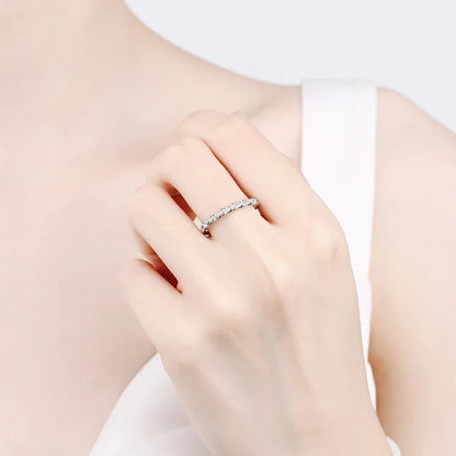 Full Moissanite Ring 925 Sterling Silver with 18K Gold Plated Diamond Engagement Wedding Bridal Band Jewelry For Women