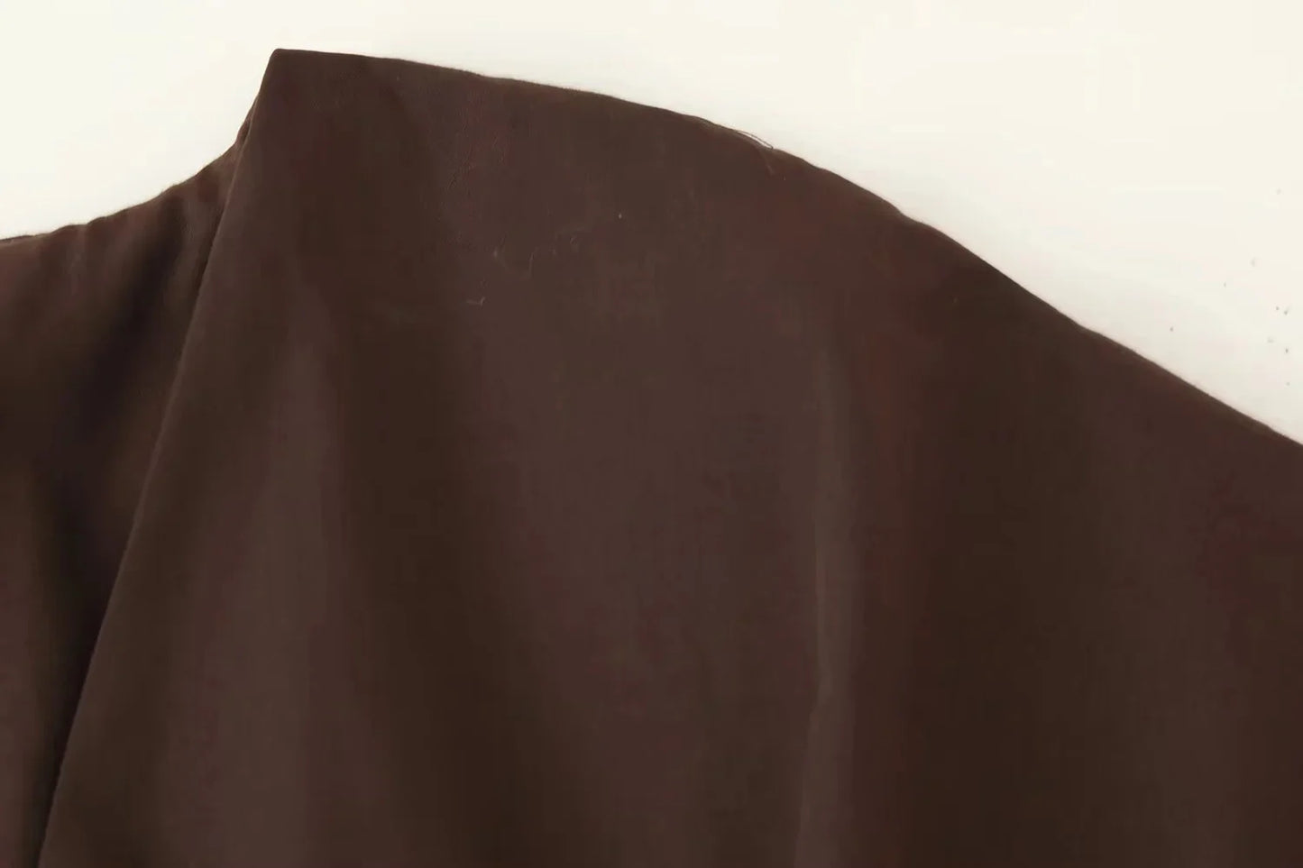 Spring Summer Vintage Women Dress Fashion Single Breasted Sashes Draped V Neck Sleeveless Chic Brown Ladies Dresses