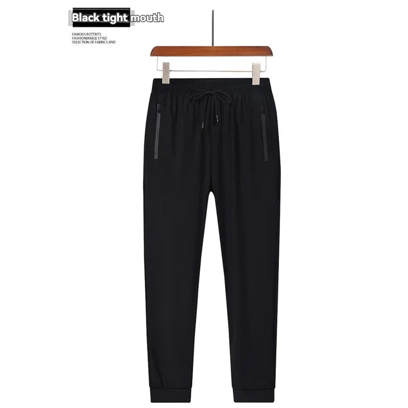 New Ice Silk Breathable Men's Sports Pants Quick Drying Sweat-absorbing Comfortable Cool High Quality Outdoor Pants for Men