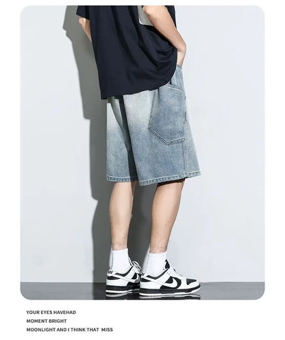 Baggy Denim Shorts Fashion Casual Straight Harajuku Jeans