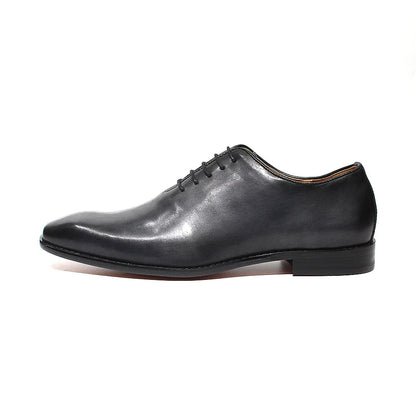 Classic Genuine Leather Whole Cut Mens Oxford Dress Shoes Plain Toe Brand Designer Handmade Office Business Formal Shoes for Men