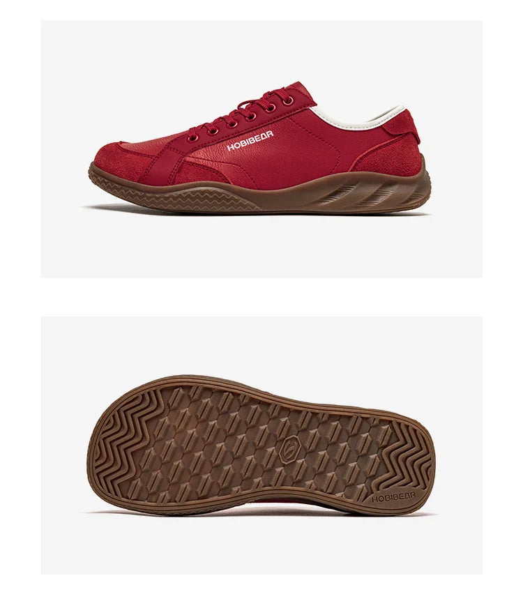 Women Men Barefoot Shoes Wide Toe Box Lightweight Sneakers Casual Color-Blocking Artificial Leather Walking Shoes