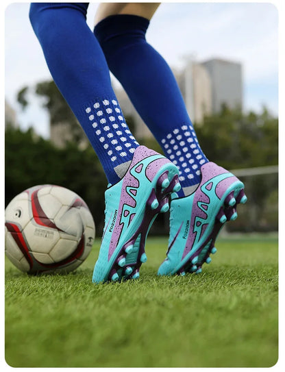 2026 New Men Soccer Shoes Breathable Football Boots FG/TF Turf Boots Non-Slip Wear Resistant Adult Outdoor Training Match Sports