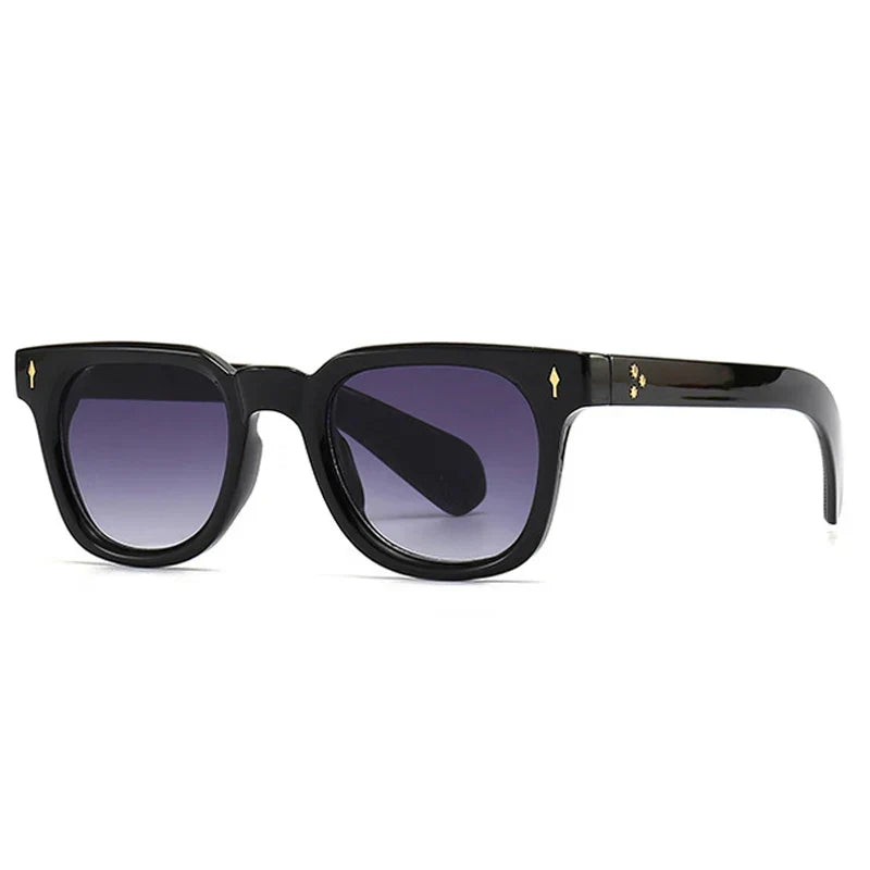 Square Men Rivets Sunglasses Shades UV400 Fashion Women Green Sun Glasses