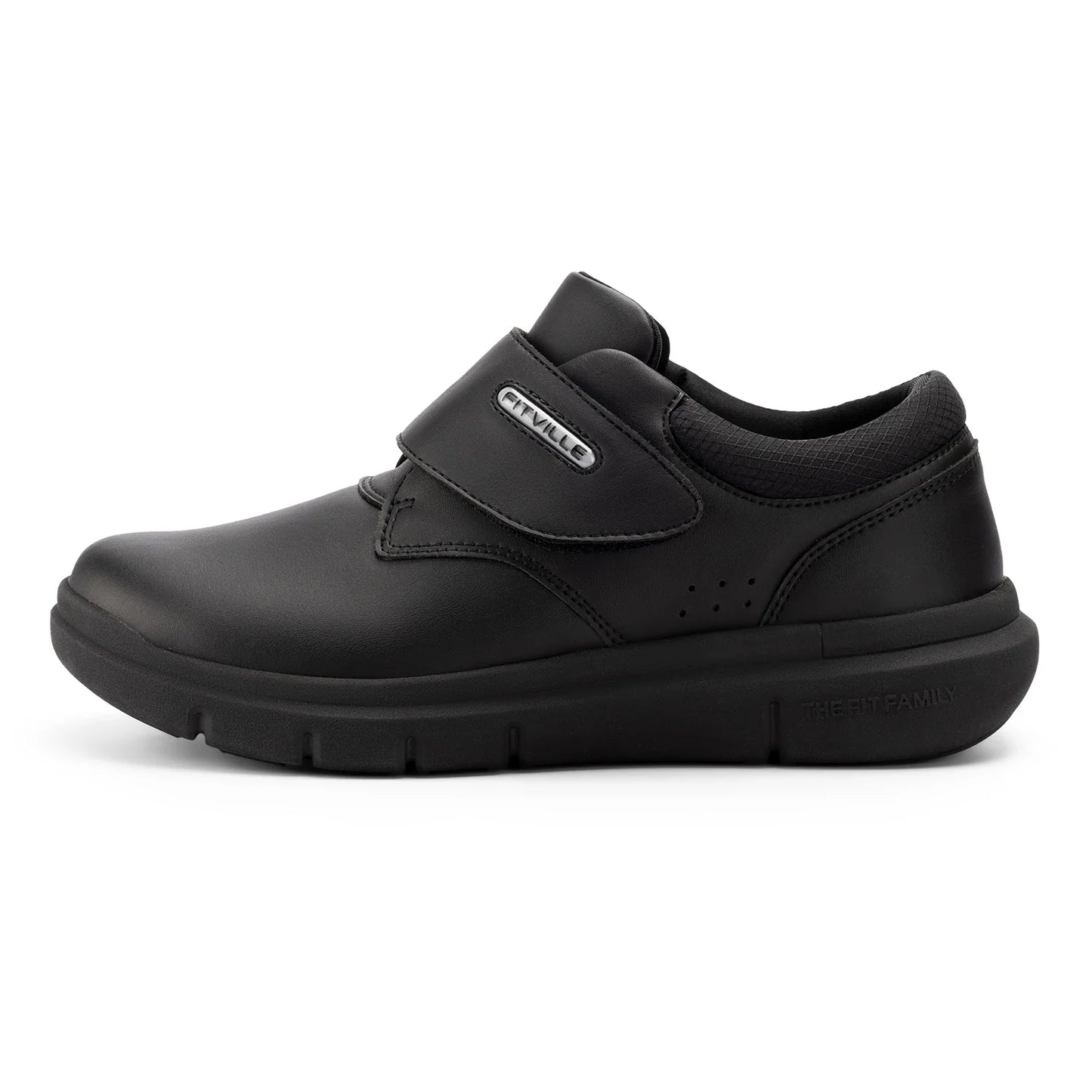 Extra Wide Men's Shoes Leather Diabetic Shoes Walking for Elder Orthopedic Toes Swollen Feet Non-Slip Arch Support