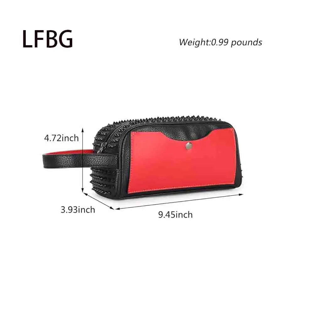 Clutch PU Leather Purses for Women Fashion Multi-Pocket Handbag Zipper Wallet Party Black