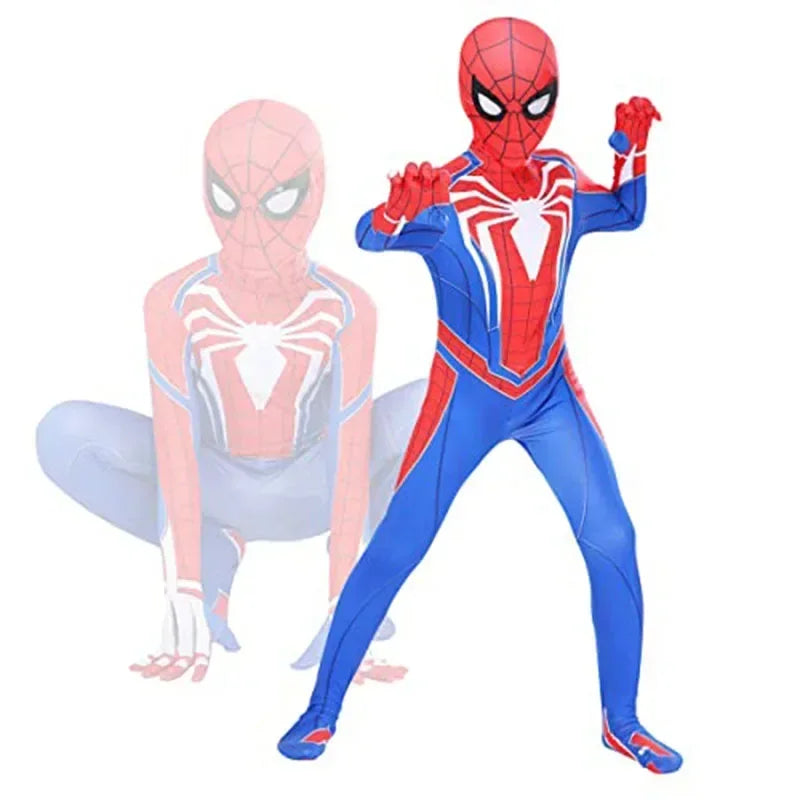 SpiderMan Jumpsuits Costume PS4 Collection Set Captain America  Halloween Christmas Party Birthday Gift Spiderman Superhero